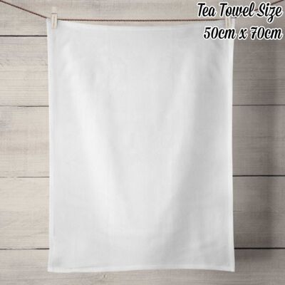 50% Linen Tea Towel - White Thumbnail